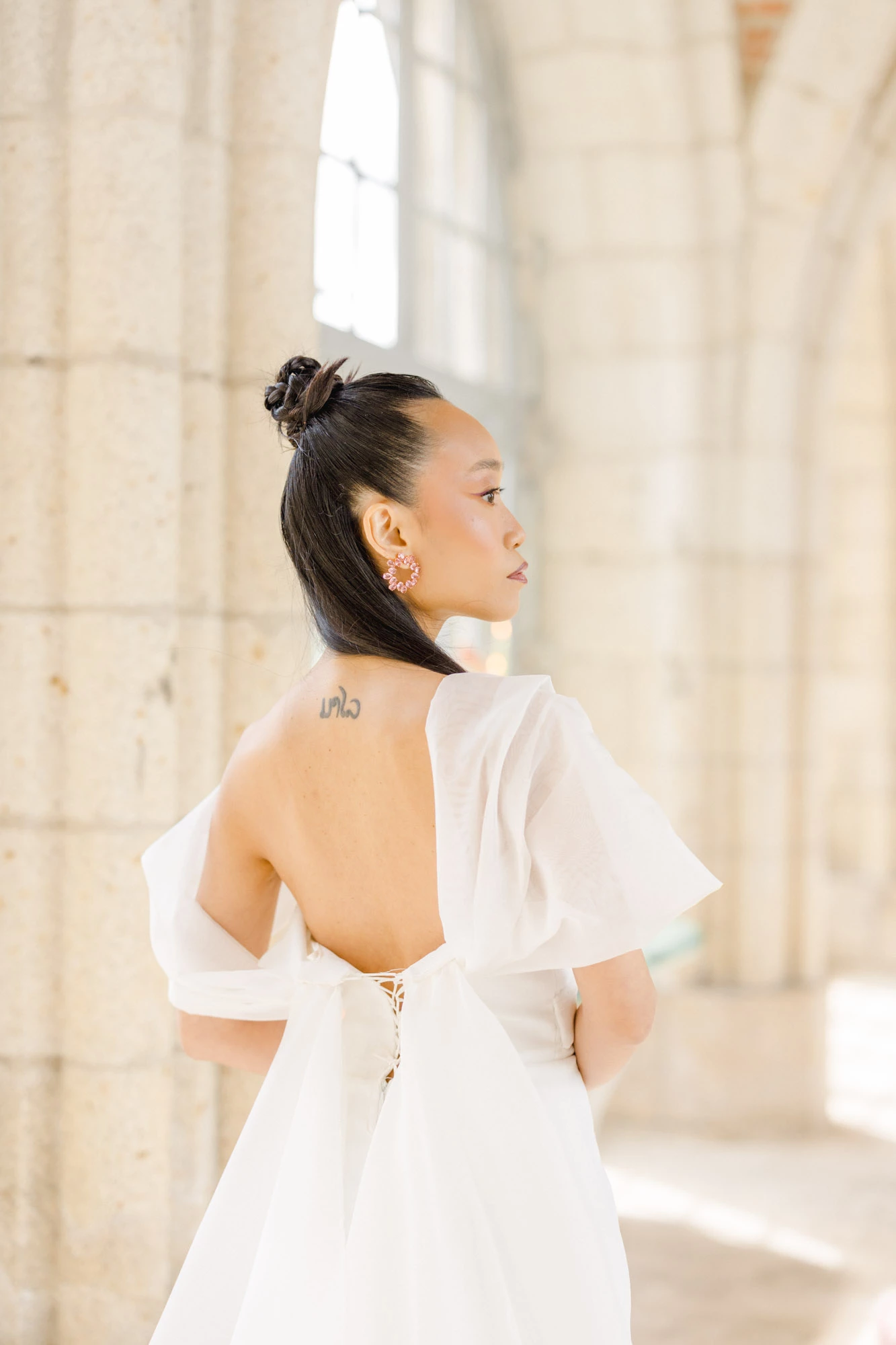 robe rose gris marron mariage